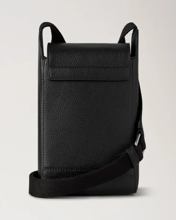 Chiltern Phone Pouch Black Small Classic Grain Men Chiltern Phone Pouch Black Small Classic Grain Men
