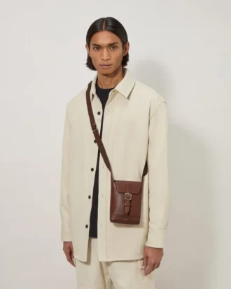 Chiltern Phone Pouch Oak Natural Vegetable Tanned