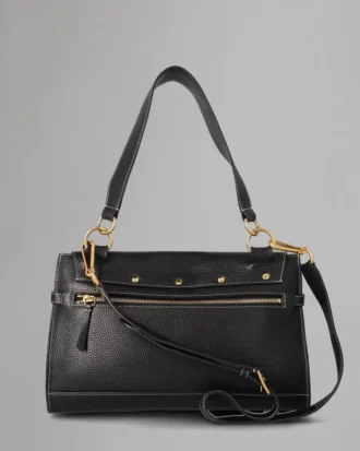 Chiltern Satchel Pre-Loved Black Grain Vegetable Tanned