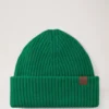 Chunky Ribbed Beanie Emerald Lambswool Men Chunky Ribbed Beanie Emerald Lambswool Men