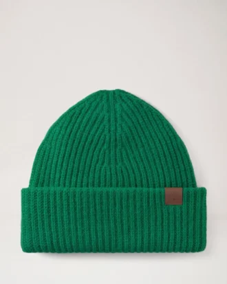 Chunky Ribbed Beanie Emerald Lambswool Men Chunky Ribbed Beanie Emerald Lambswool Men