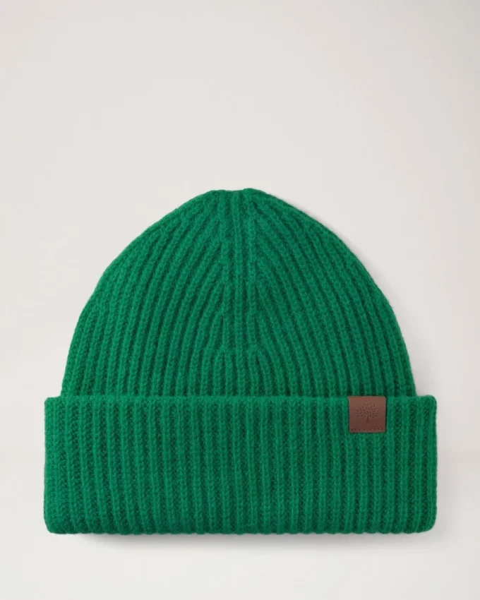 Chunky Ribbed Beanie Emerald Lambswool Men Chunky Ribbed Beanie Emerald Lambswool Men
