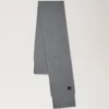 Chunky Ribbed Scarf Dark Grey Melange Lambswool Chunky Ribbed Scarf Dark Grey Melange Lambswool