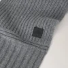 Chunky Ribbed Scarf Dark Grey Melange Lambswool Chunky Ribbed Scarf Dark Grey Melange Lambswool