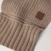 Chunky Ribbed Scarf Oat Lambswool Women Chunky Ribbed Scarf Oat Lambswool Women