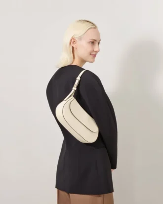 Clovelly Shoulder Bag Eggshell Micro Classic Grain
