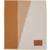 Colour Block Blanket Teak & Cream Lambswool Women Colour Block Blanket Teak & Cream Lambswool Women