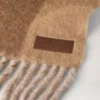 Colour Block Textured Scarf Camel & Eggshell Wool Blend Colour Block Textured Scarf Camel & Eggshell Wool Blend
