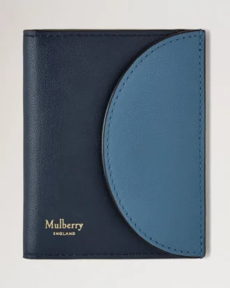 Compact Bifold Card Wallet Brighton Blue & Night Sky Micro Classic Grain