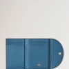 Compact Bifold Card Wallet Brighton Blue & Night Sky Micro Classic Grain