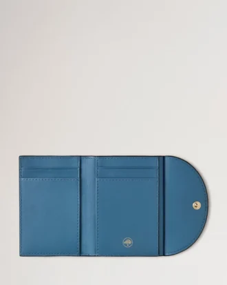 Compact Bifold Card Wallet Brighton Blue & Night Sky Micro Classic Grain