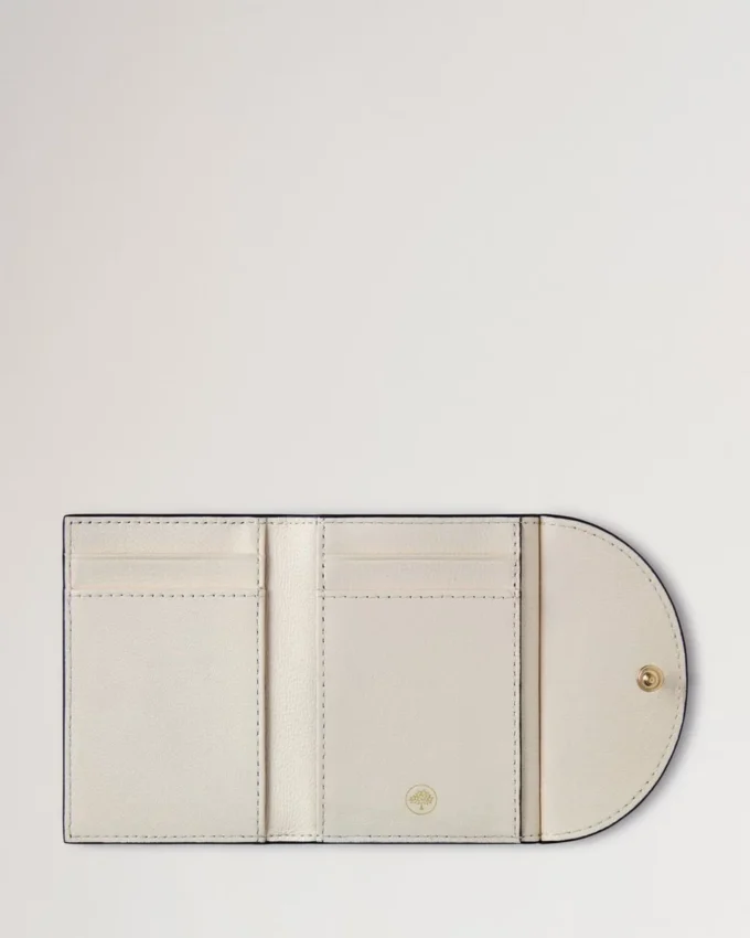 Compact Bifold Card Wallet Eggshell & Linen Green Micro Classic Grain Compact Bifold Card Wallet Eggshell & Linen Green Micro Classic Grain