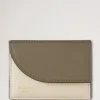 Compact Cardholder Eggshell & Linen Green Micro Classic Grain Compact Cardholder Eggshell & Linen Green Micro Classic Grain