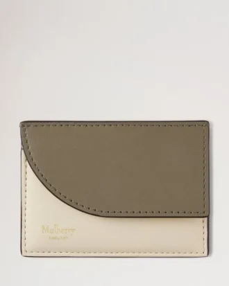Compact Cardholder Eggshell & Linen Green Micro Classic Grain