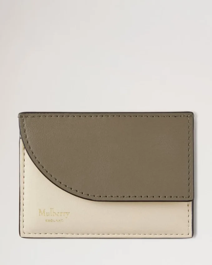 Compact Cardholder Eggshell & Linen Green Micro Classic Grain Compact Cardholder Eggshell & Linen Green Micro Classic Grain