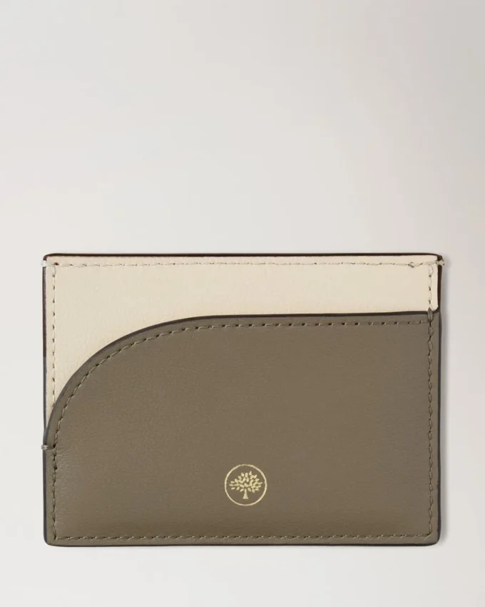 Compact Cardholder Eggshell & Linen Green Micro Classic Grain Compact Cardholder Eggshell & Linen Green Micro Classic Grain