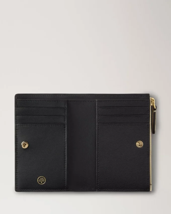 Continental Bifold Zipped Wallet Chalk Small Classic Grain Continental Bifold Zipped Wallet Chalk Small Classic Grain