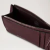 Continental Long Zipped Card Holder Black Cherry Small Classic Grain Continental Long Zipped Card Holder Black Cherry Small Classic Grain
