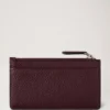 Continental Long Zipped Card Holder Black Cherry Small Classic Grain Continental Long Zipped Card Holder Black Cherry Small Classic Grain