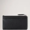 Continental Long Zipped Card Holder Black Small Classic Grain Continental Long Zipped Card Holder Black Small Classic Grain