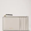 Continental Long Zipped Card Holder Chalk Small Classic Grain Continental Long Zipped Card Holder Chalk Small Classic Grain