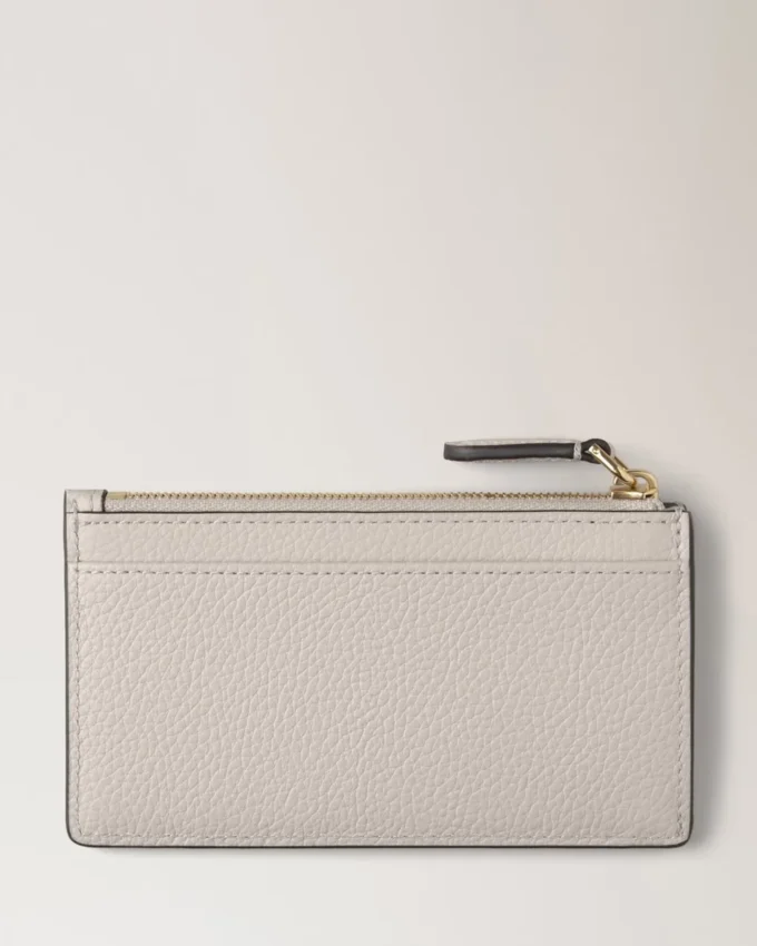 Continental Long Zipped Card Holder Chalk Small Classic Grain Continental Long Zipped Card Holder Chalk Small Classic Grain