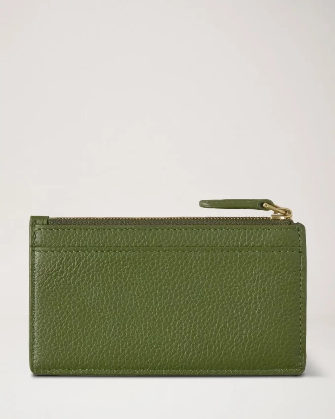 Continental Long Zipped Card Holder Fern Small Classic Grain Continental Long Zipped Card Holder Fern Small Classic Grain