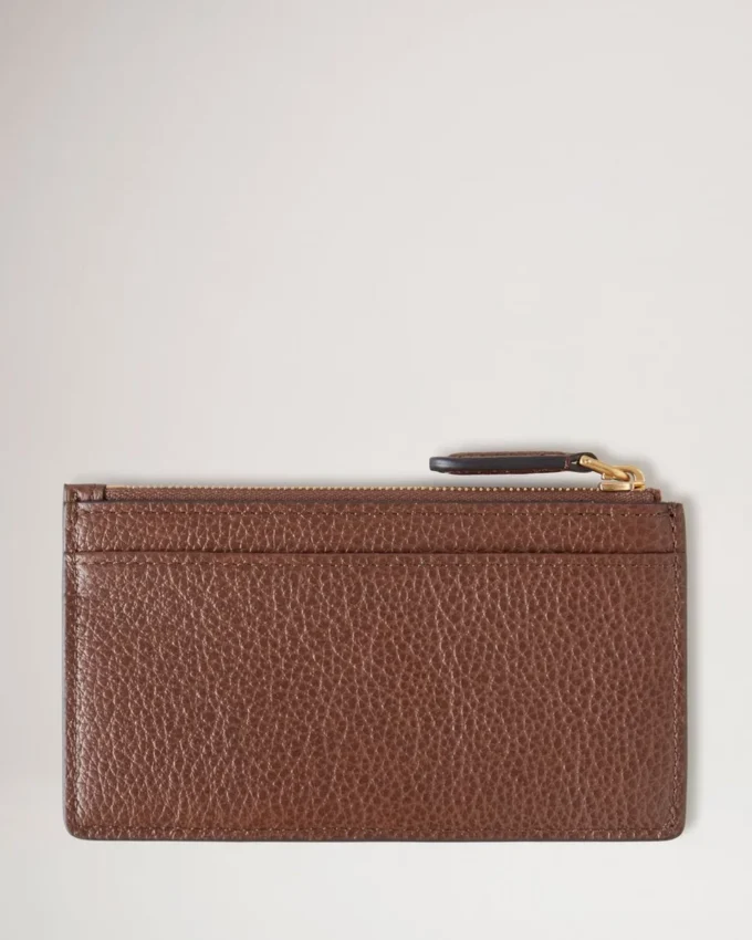 Continental Long Zipped Card Holder Oak Two-Tone Small Classic Grain Continental Long Zipped Card Holder Oak Two-Tone Small Classic Grain