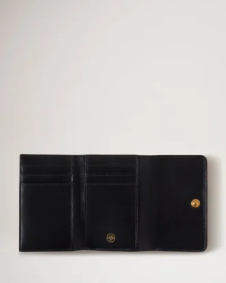 Continental Trifold Black Small Classic Grain Men