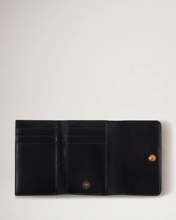 Continental Trifold Black Small Classic Grain Men
