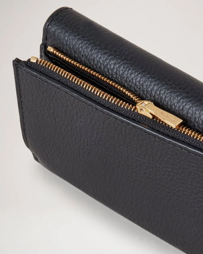 Continental Trifold Black Small Classic Grain Men