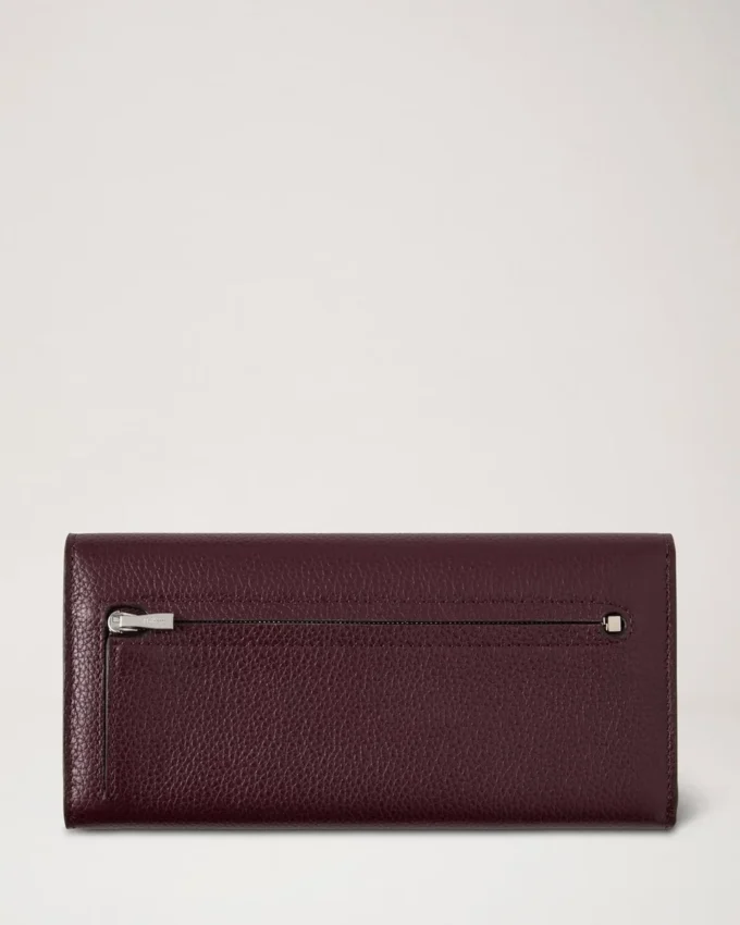 Continental Wallet Black Cherry Small Classic Grain Continental Wallet Black Cherry Small Classic Grain