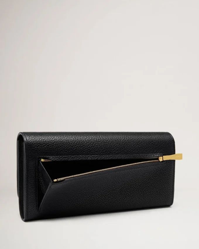 Continental Wallet Black Small Classic Grain Women Continental Wallet Black Small Classic Grain Women