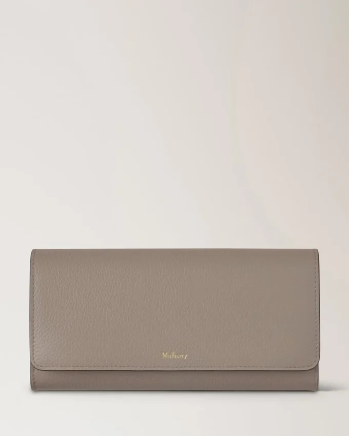 Continental Wallet Cashmere Taupe Small Classic Grain Continental Wallet Cashmere Taupe Small Classic Grain