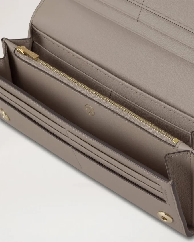Continental Wallet Cashmere Taupe Small Classic Grain Continental Wallet Cashmere Taupe Small Classic Grain