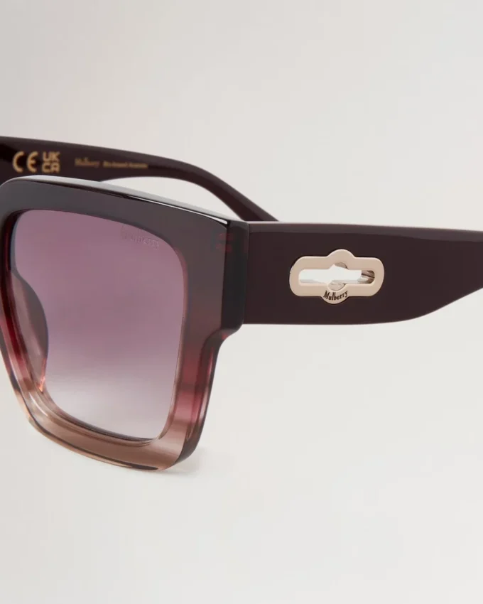 Cora Sunglasses Black Cherry Bio Acetate Sunglasses