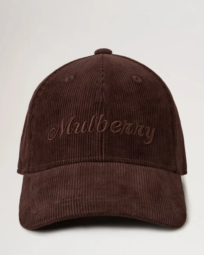 Corduroy Baseball Cap Ebony Cotton Men
