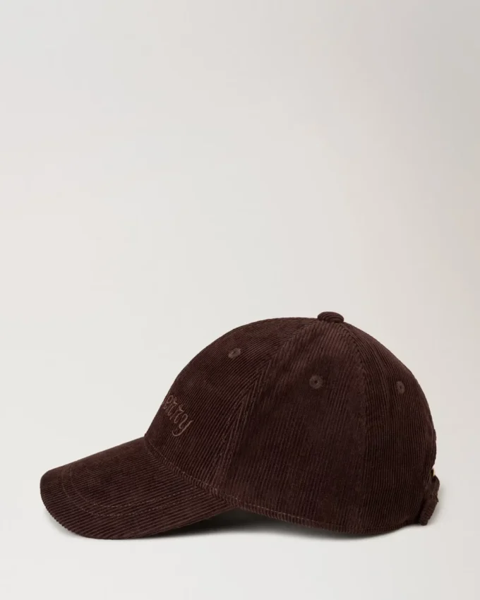 Corduroy Baseball Cap Ebony Cotton Men