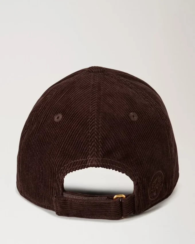 Corduroy Baseball Cap Ebony Cotton Men