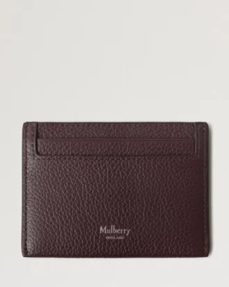 Credit Card Slip Black Cherry Small Classic Grain