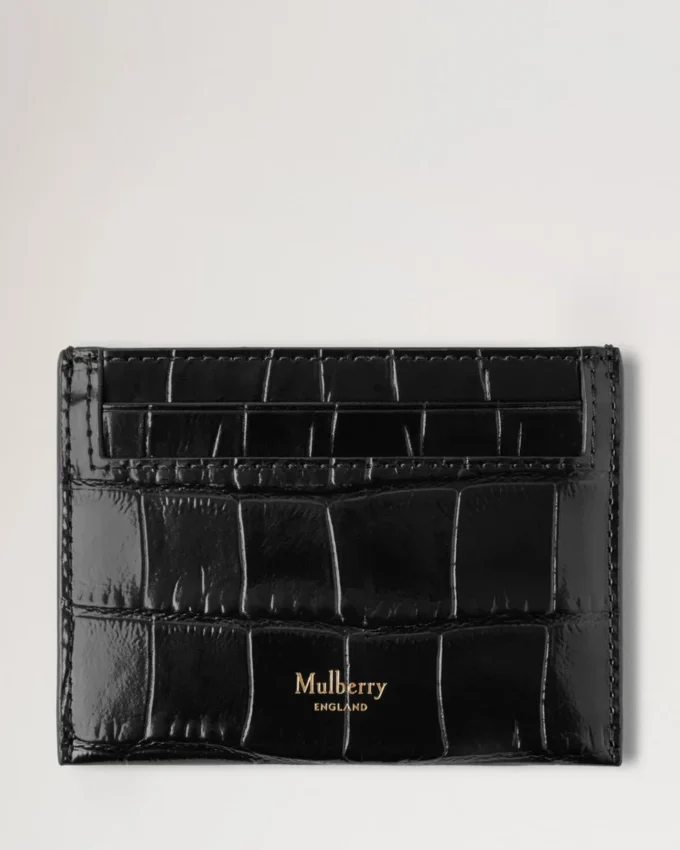 Credit Card Slip Black Shiny Small Croc Gifts Credit Card Slip Black Shiny Small Croc Gifts