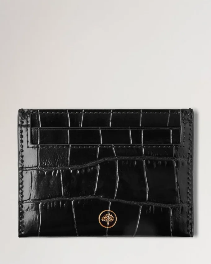 Credit Card Slip Black Shiny Small Croc Gifts Credit Card Slip Black Shiny Small Croc Gifts