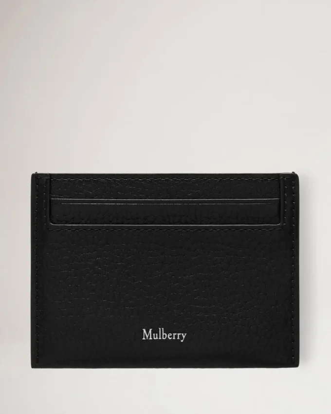 Credit Card Slip Black & Silver Small Classic Grain Credit Card Slip Black & Silver Small Classic Grain
