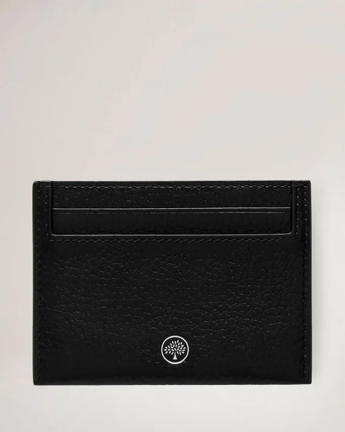 Credit Card Slip Black & Silver Small Classic Grain Credit Card Slip Black & Silver Small Classic Grain