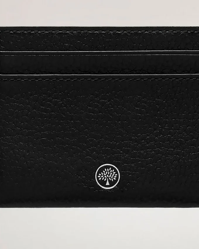 Credit Card Slip Black & Silver Small Classic Grain Credit Card Slip Black & Silver Small Classic Grain
