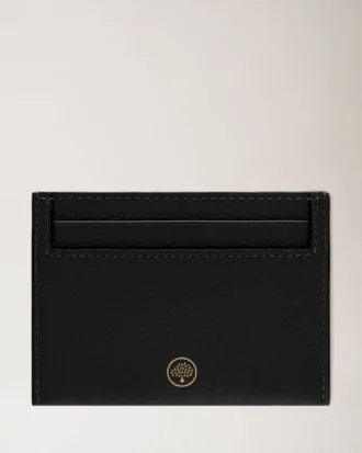 Credit Card Slip Black Small Classic Grain Family