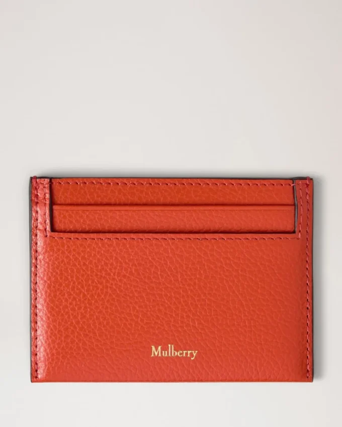 Credit Card Slip Coral Orange Small Classic Grain Credit Card Slip Coral Orange Small Classic Grain