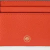 Credit Card Slip Coral Orange Small Classic Grain Credit Card Slip Coral Orange Small Classic Grain
