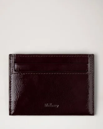 Credit Card Slip Deep Aubergine Patent Women