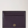Credit Card Slip Deep Aubergine Small Classic Grain Credit Card Slip Deep Aubergine Small Classic Grain